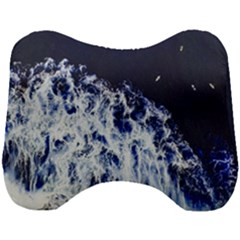 Blue Waves Sea Head Support Cushion