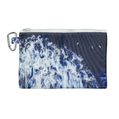 Blue Waves Sea Canvas Cosmetic Bag (large) by snowwhitegirl