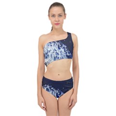 Blue Waves Sea Spliced Up Two Piece Swimsuit