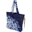 Blue Waves Sea Drawstring Tote Bag View1