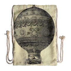 Vintage Air Balloon Drawstring Bag (large) by snowwhitegirl