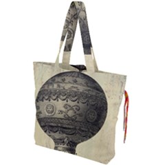 Vintage Air Balloon Drawstring Tote Bag by snowwhitegirl