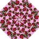 Lazy Cat Floral Pattern Pink Hook Handle Umbrellas (Small) View3