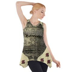 Vintage Air Balloon With Roses Side Drop Tank Tunic by snowwhitegirl