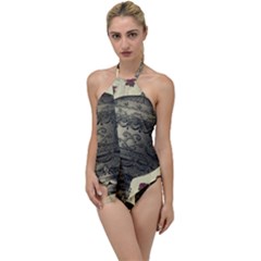 Vintage Air Balloon With Roses Go With The Flow One Piece Swimsuit by snowwhitegirl