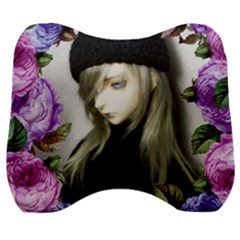 Doll Floral Velour Head Support Cushion by snowwhitegirl