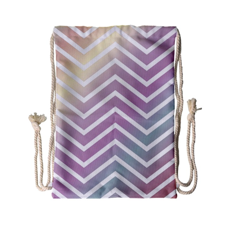 Ombre Zigzag 01 Drawstring Bag (Small)