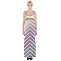 Ombre Zigzag 01 Maxi Thigh Split Dress