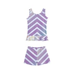 Ombre Zigzag 01 Kid s Boyleg Swimsuit