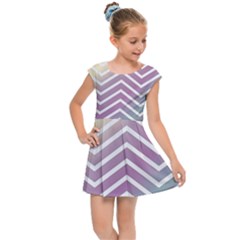 Ombre Zigzag 01 Kids Cap Sleeve Dress