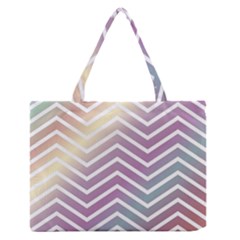 Ombre Zigzag 01 Zipper Medium Tote Bag by snowwhitegirl