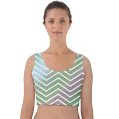 Ombre Zigzag 02 Velvet Crop Top