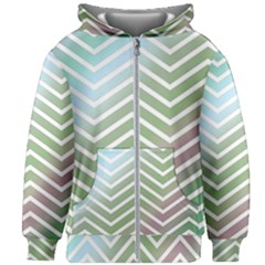 Ombre Zigzag 02 Kids Zipper Hoodie Without Drawstring