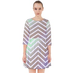 Ombre Zigzag 03 Smock Dress