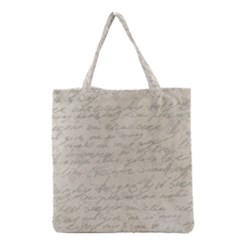 Handwritten Letter 2 Grocery Tote Bag by vintage2030