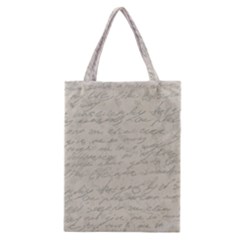 Handwritten Letter 2 Classic Tote Bag by vintage2030