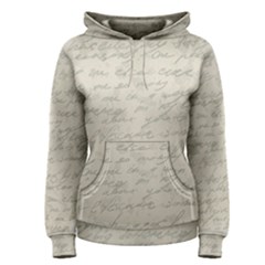 Handwritten Letter 2 Women s Pullover Hoodie by vintage2030