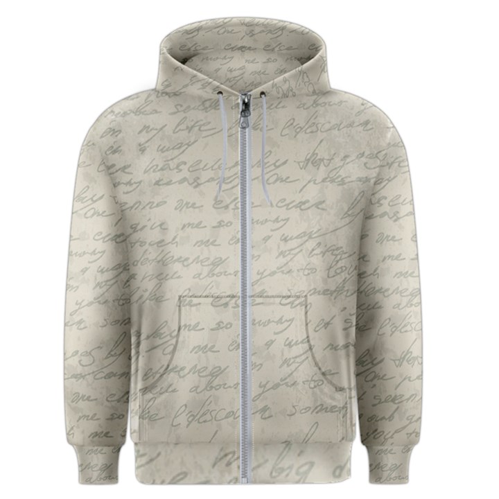 Handwritten Letter 2 Men s Zipper Hoodie