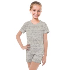 Handwritten Letter 2 Kids  Mesh Tee And Shorts Set