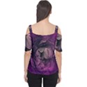 Wonderful Flower In Ultra Violet Colors Cutout Shoulder Tee View2