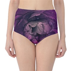 Wonderful Flower In Ultra Violet Colors Classic High-waist Bikini Bottoms by FantasyWorld7