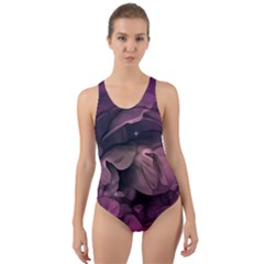 Wonderful Flower In Ultra Violet Colors Cut-out Back One Piece Swimsuit by FantasyWorld7