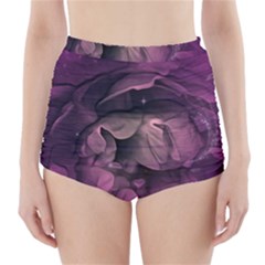 Wonderful Flower In Ultra Violet Colors High-waisted Bikini Bottoms by FantasyWorld7