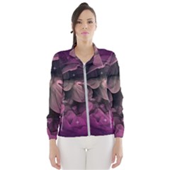 Wonderful Flower In Ultra Violet Colors Windbreaker (women) by FantasyWorld7