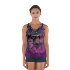 Wonderful Flower In Ultra Violet Colors Sport Tank Top  by FantasyWorld7