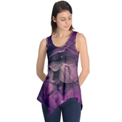 Wonderful Flower In Ultra Violet Colors Sleeveless Tunic by FantasyWorld7