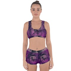 Wonderful Flower In Ultra Violet Colors Racerback Boyleg Bikini Set by FantasyWorld7