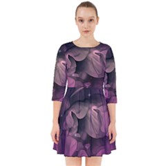 Wonderful Flower In Ultra Violet Colors Smock Dress by FantasyWorld7