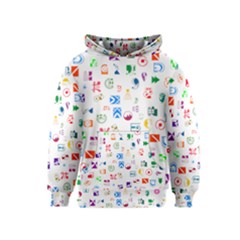 Colorful Abstract Symbols Kids  Pullover Hoodie by FunnyCow