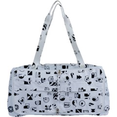 Black Abstract Symbols Multi Function Bag	