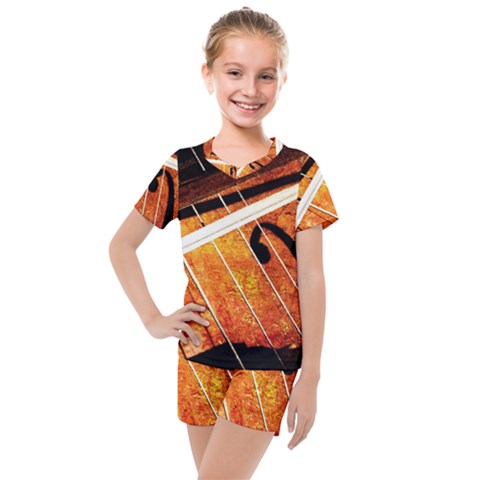 Cello Performs Classic Music Kids  Mesh Tee And Shorts Set by FunnyCow