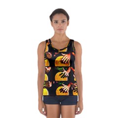 Drum Beat Collage Sport Tank Top  by FunnyCow