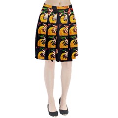 Drum Beat Collage Pleated Skirt by FunnyCow