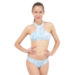 Let It Rain High Neck Bikini Set by FunnyCow