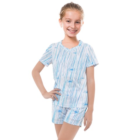 Let It Rain Kids  Mesh Tee And Shorts Set by FunnyCow