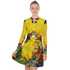 Yellow Chik Long Sleeve Panel Dress