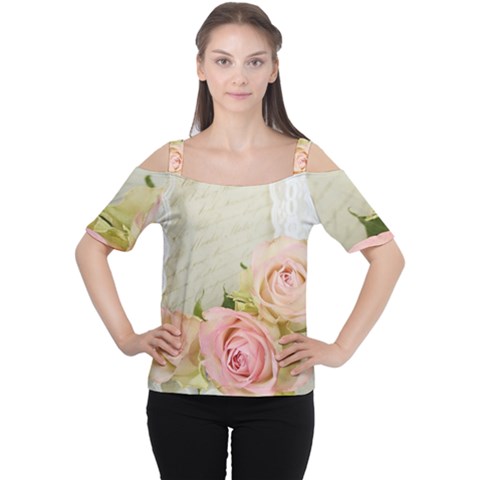 Roses 2218680 960 720 Cutout Shoulder Tee by vintage2030