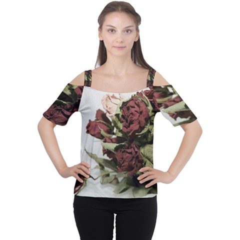 Roses 1802790 960 720 Cutout Shoulder Tee by vintage2030