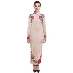 Roses 1944106 960 720 Turtleneck Maxi Dress