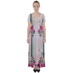 Roses 1944106 960 720 High Waist Short Sleeve Maxi Dress by vintage2030