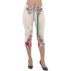 Roses 1944106 960 720 Lightweight Velour Capri Leggings 