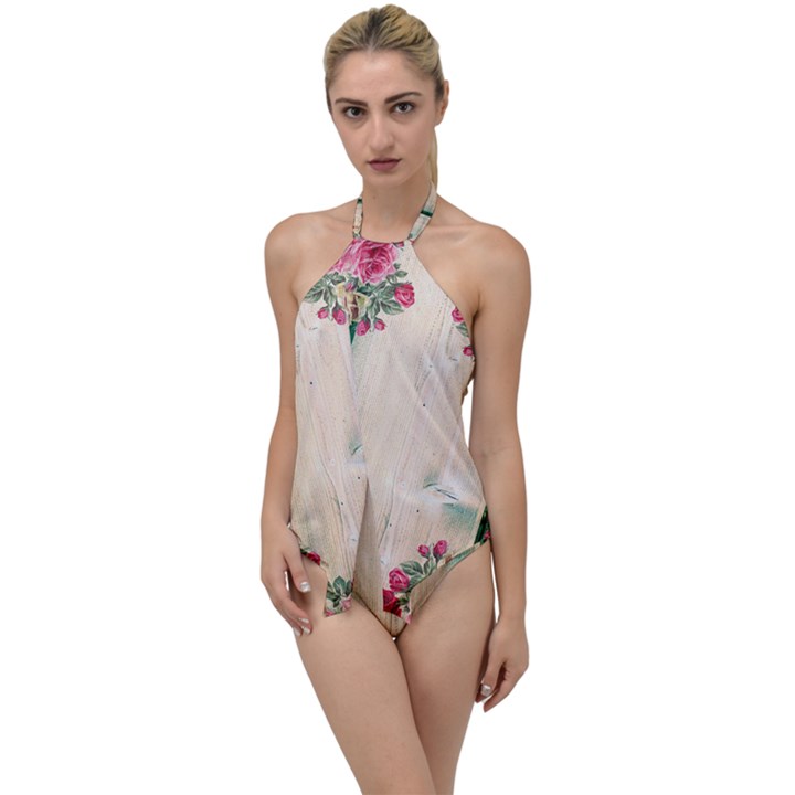 Roses 1944106 960 720 Go with the Flow One Piece Swimsuit