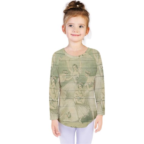 Ballet 2523406 1920 Kids  Long Sleeve Tee by vintage2030