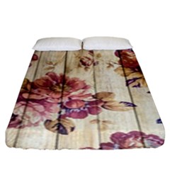 On Wood 1897174 1920 Fitted Sheet (king Size) by vintage2030