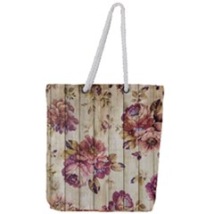 On Wood 1897174 1920 Full Print Rope Handle Tote (large) by vintage2030