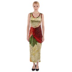 Flowers 1776429 1920 Fitted Maxi Dress by vintage2030